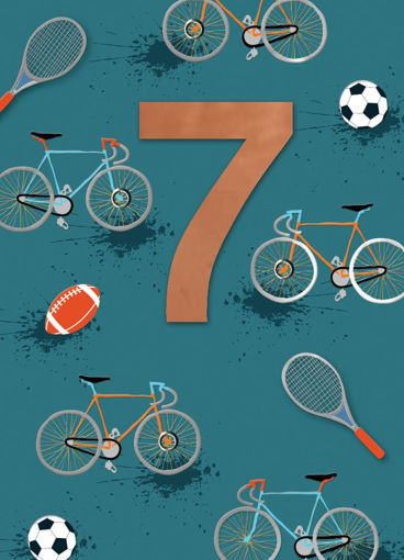 Picture of 7 TODAY BIRTHDAY CARD SPORTS